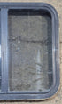 Used Black Radius Opening Window : 24 1/4" W x 21 3/4" H x 1 7/8" - Young Farts RV Parts