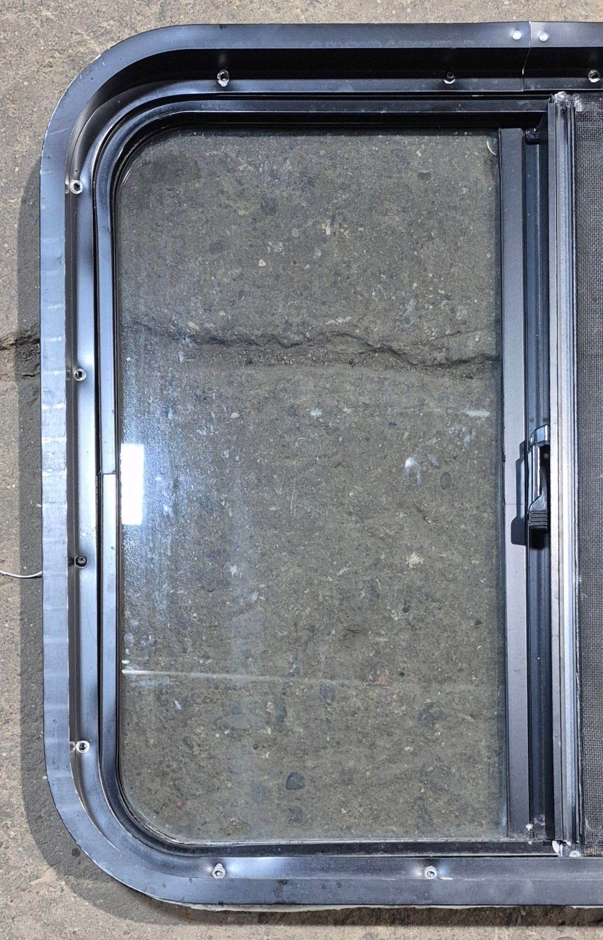 Used Black Radius Opening Window : 24 1/4