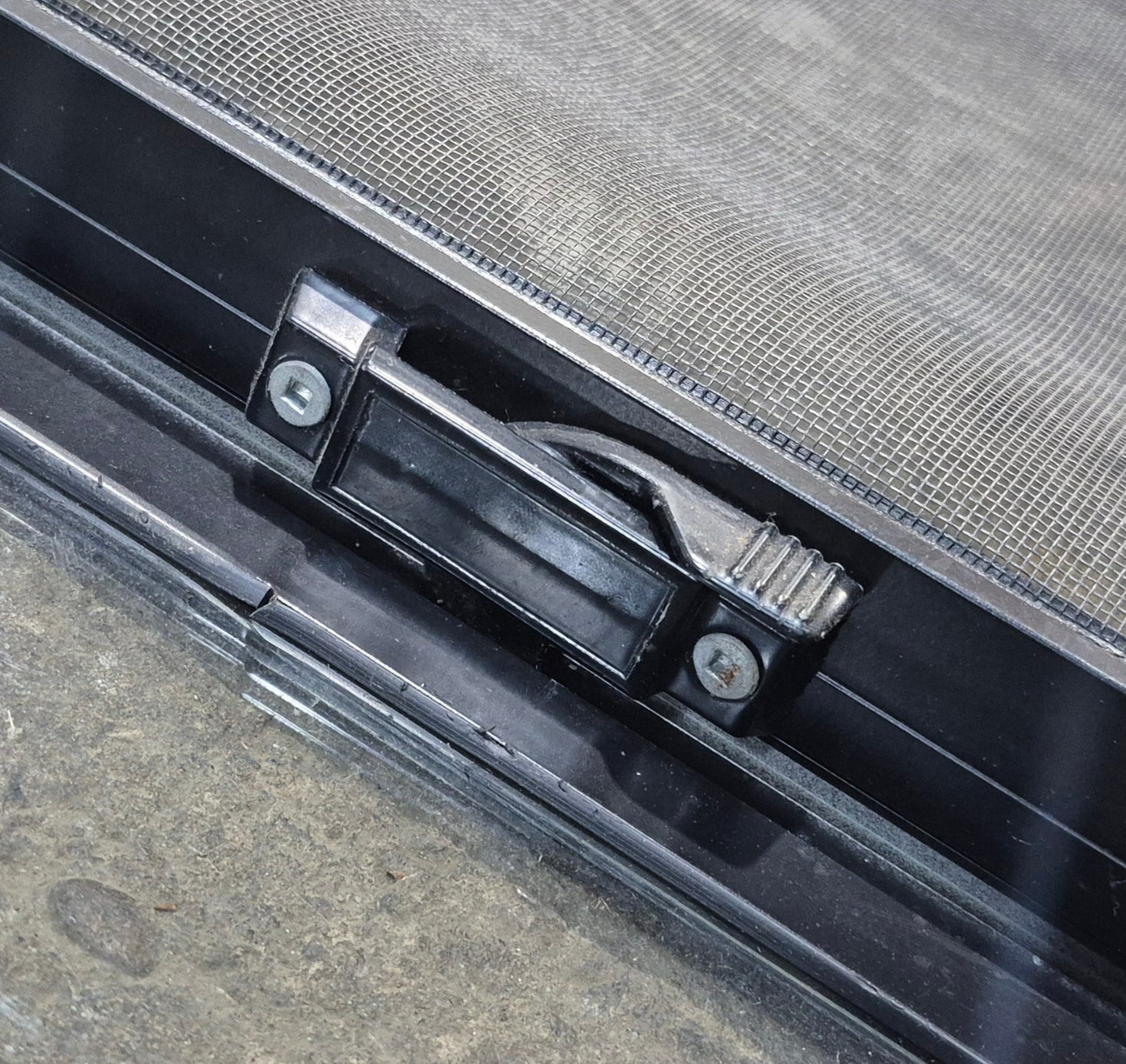 Used Black Radius Opening Window : 24 1/4