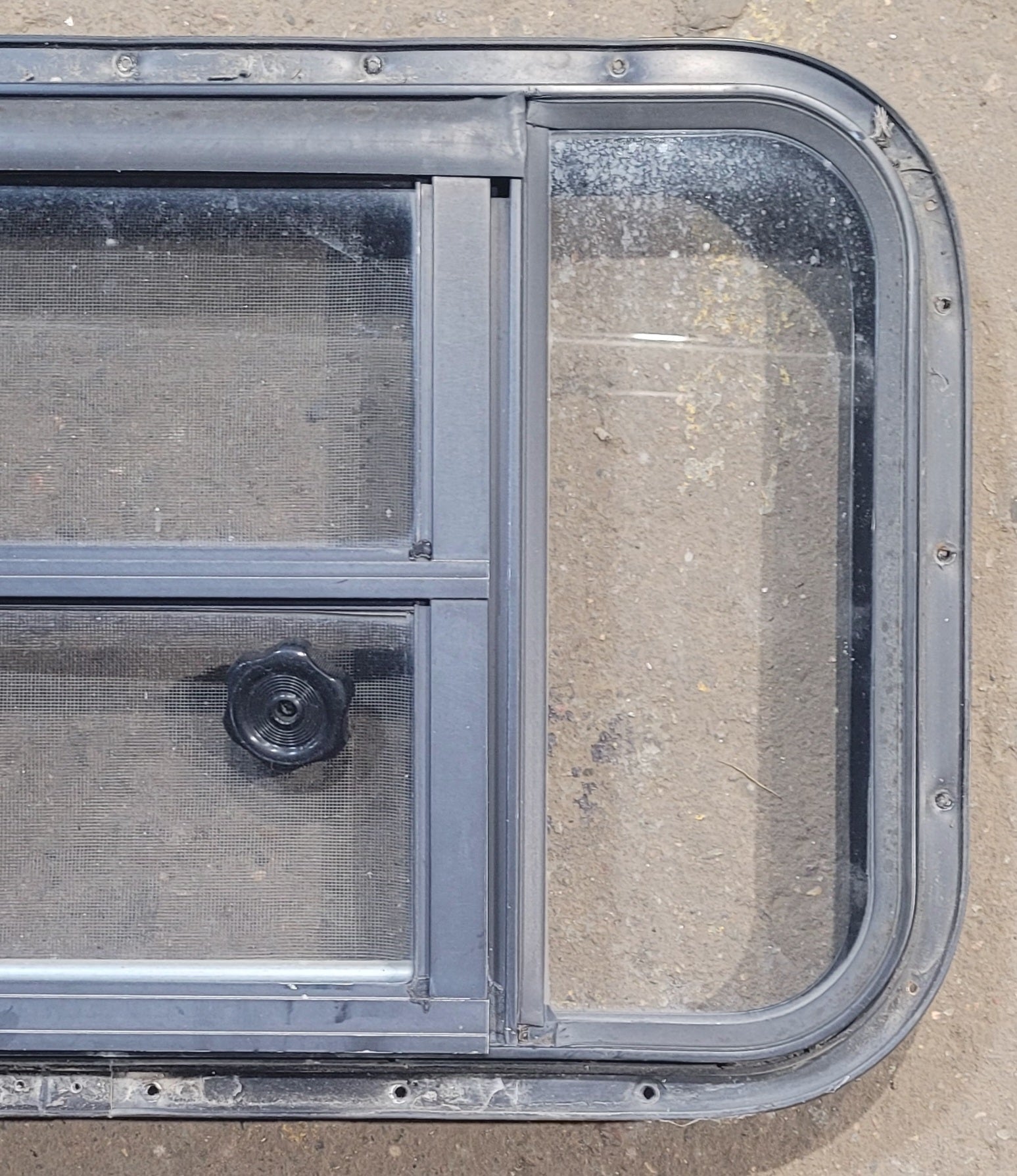 Used Black Radius Opening Window : 25 3/4