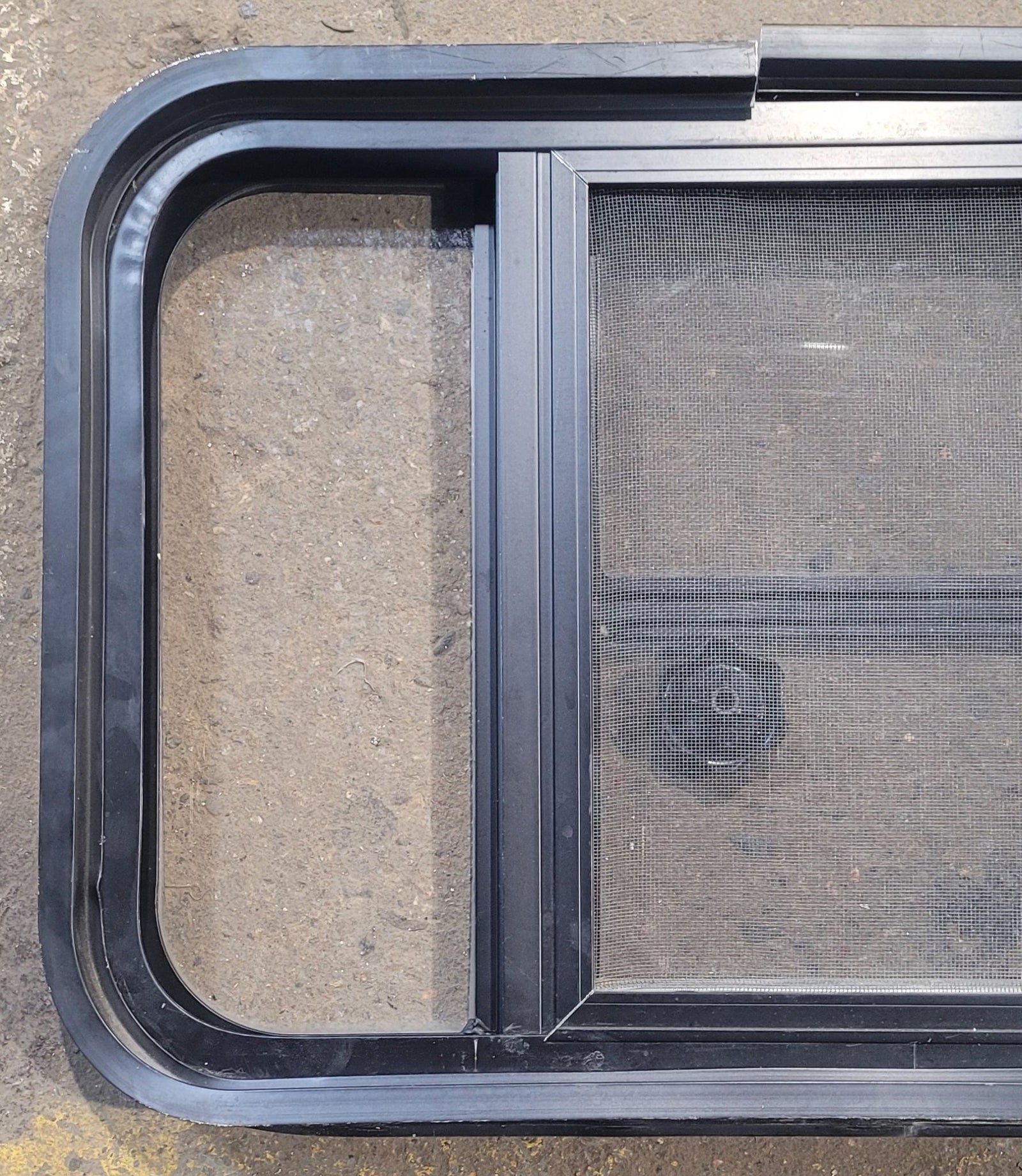 Used Black Radius Opening Window : 25 3/4