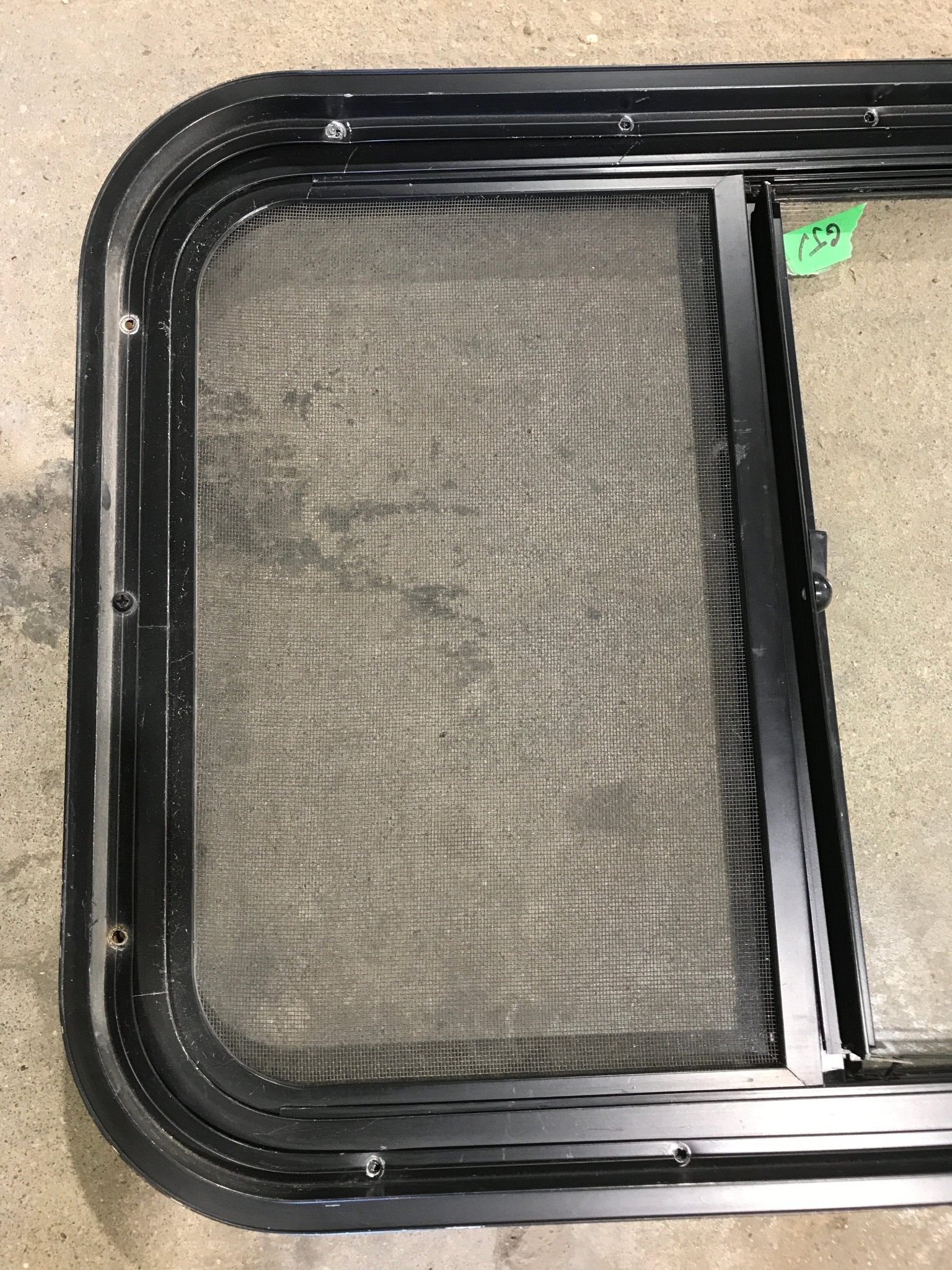 Used Black Radius Opening Window : 27 3/4