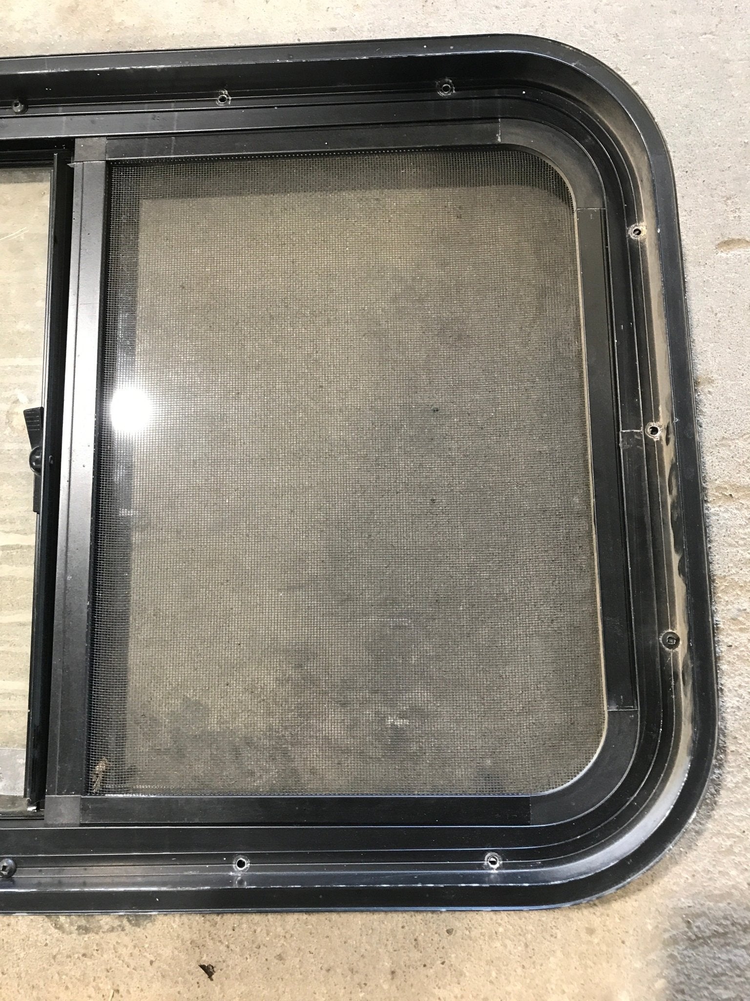 Used Black Radius Opening Window : 28 3/4