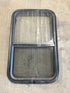 Used Black Radius Opening Window : 28 3/4" W x 17 1/2" H x 2" - Young Farts RV Parts