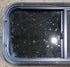 Used Black Radius Opening Window : 29 1/2" W x 14 1/4" H x 1 1/4" - Young Farts RV Parts