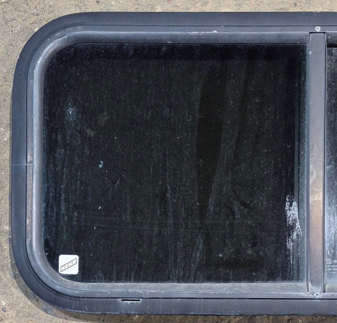 Used Black Radius Opening Window : 29 1/2