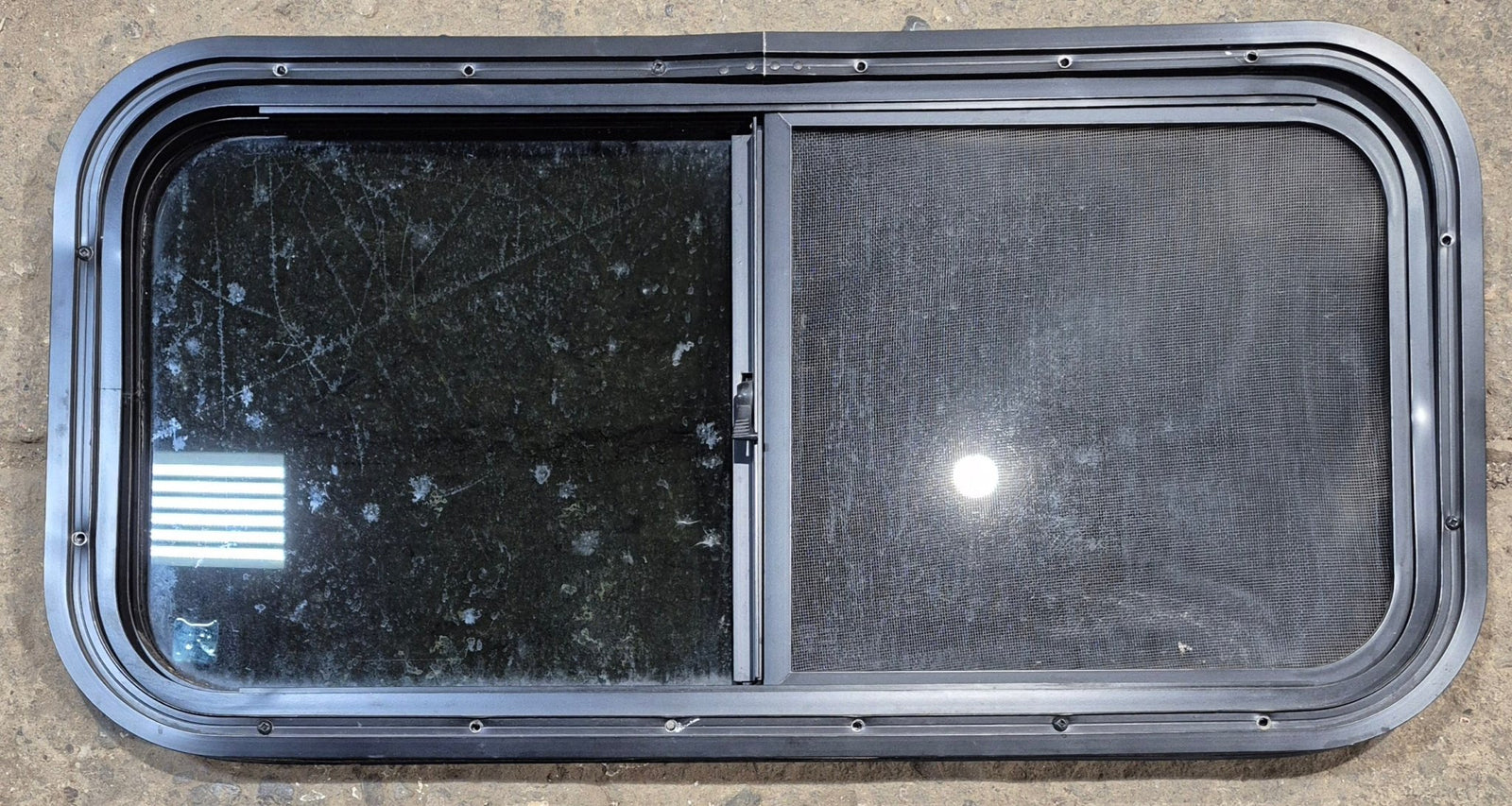 Used Black Radius Opening Window : 29 1/2