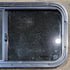 Used Black Radius Opening Window : 29 1/2" W x 14 1/4" H x 1 1/4" - Young Farts RV Parts