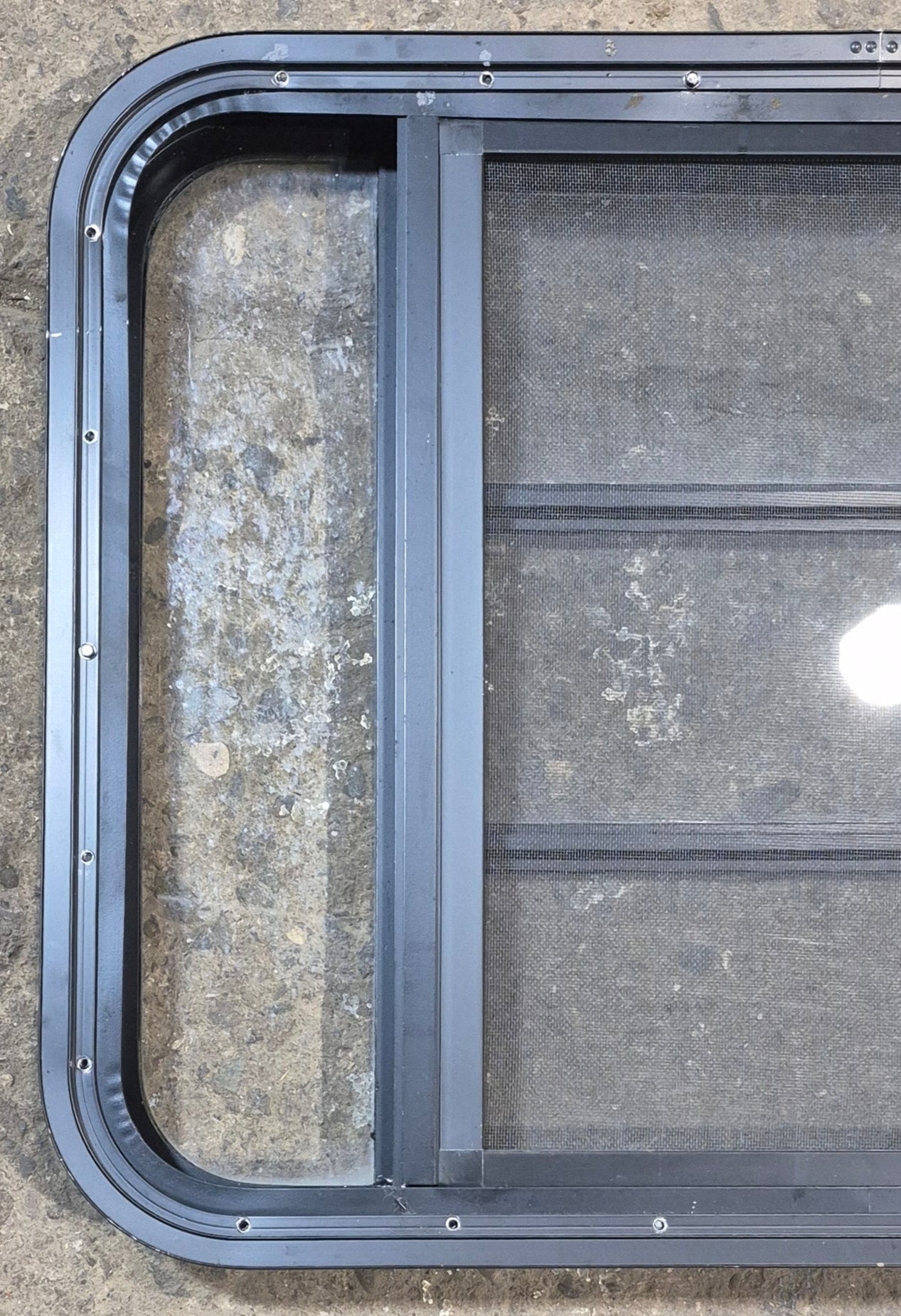 Used Black Radius Opening Window : 29 1/2