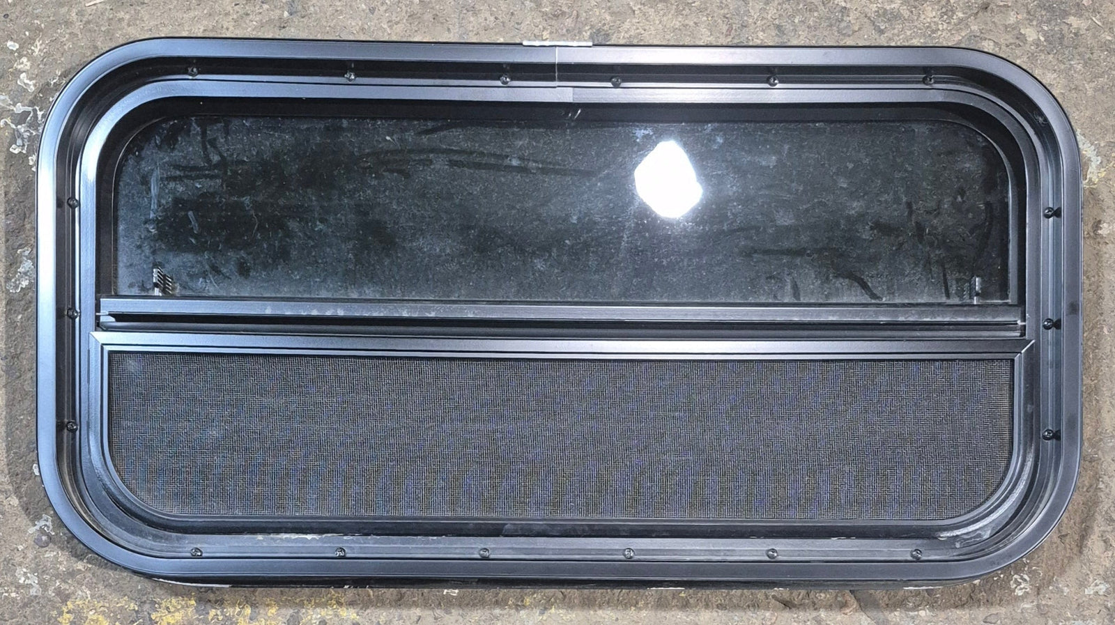 Used Black Radius Opening Window : 29 1/4