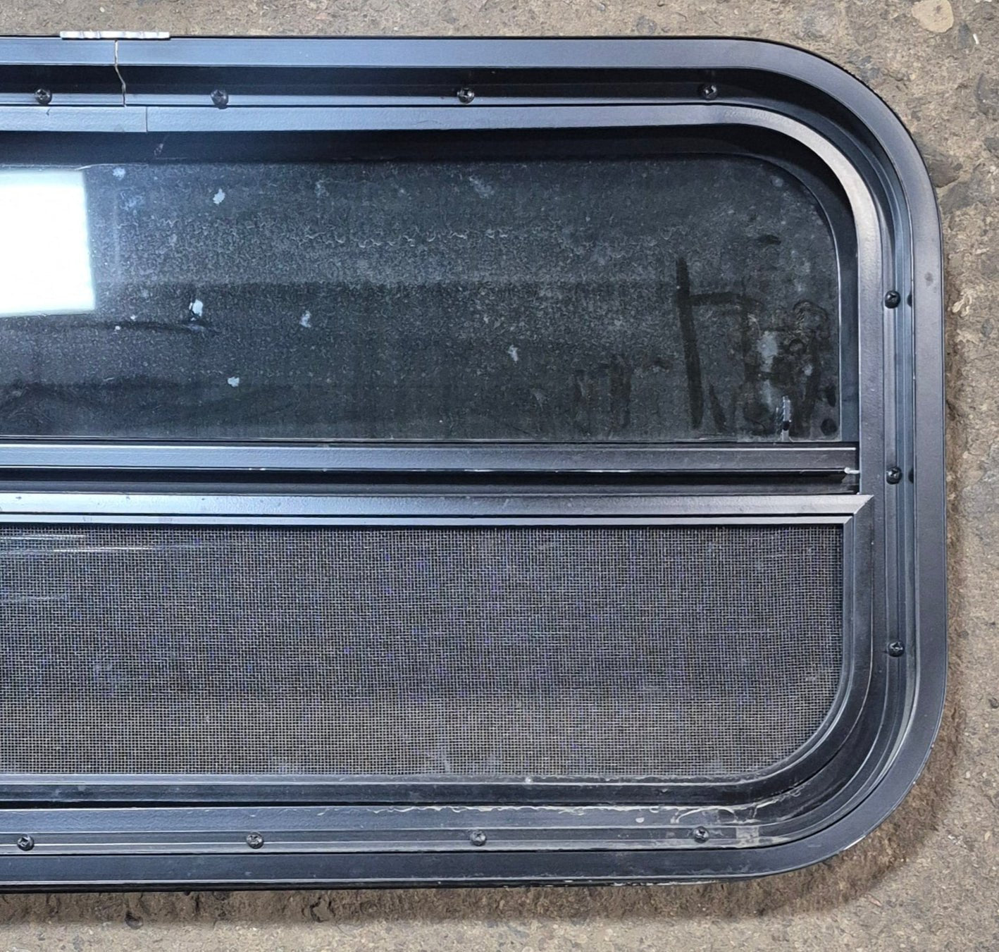 Used Black Radius Opening Window : 29 1/4