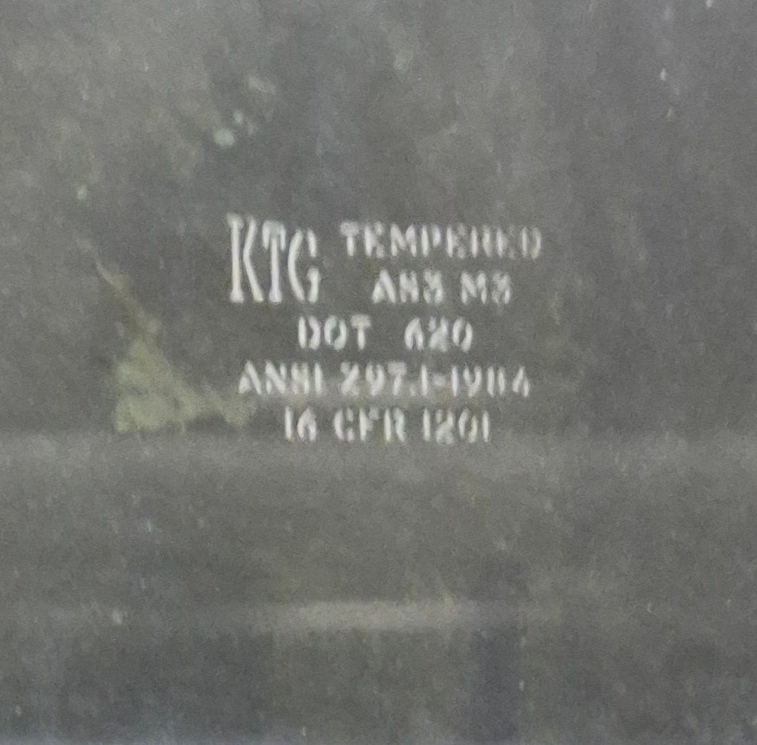 Used Black Radius Opening Window : 29 1/4" W x 14 1/4" H x 1 3/4" - Young Farts RV Parts