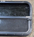 Used Black Radius Opening Window : 29 1/4" W x 17 1/2" H x 1 1/4" - Young Farts RV Parts