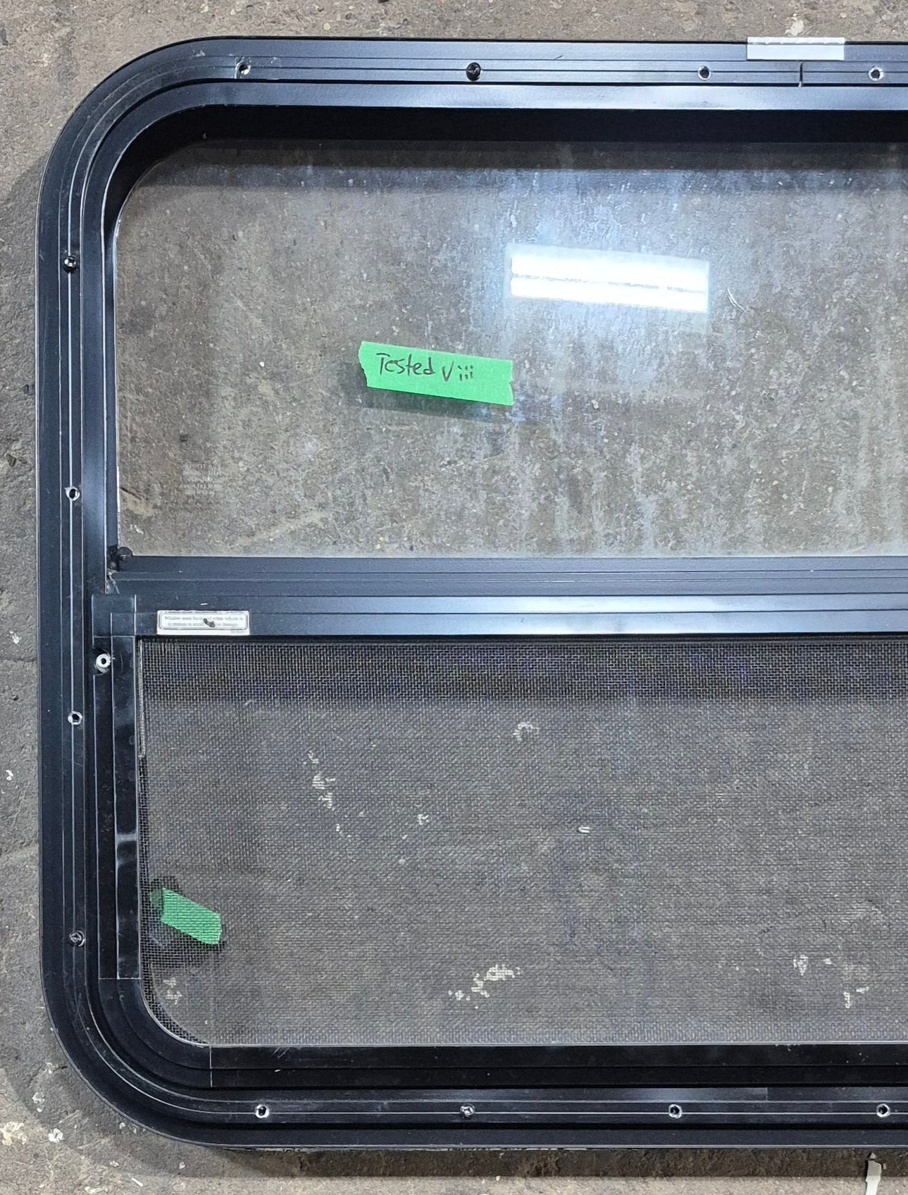 Used Black Radius Opening Window : 29 1/4