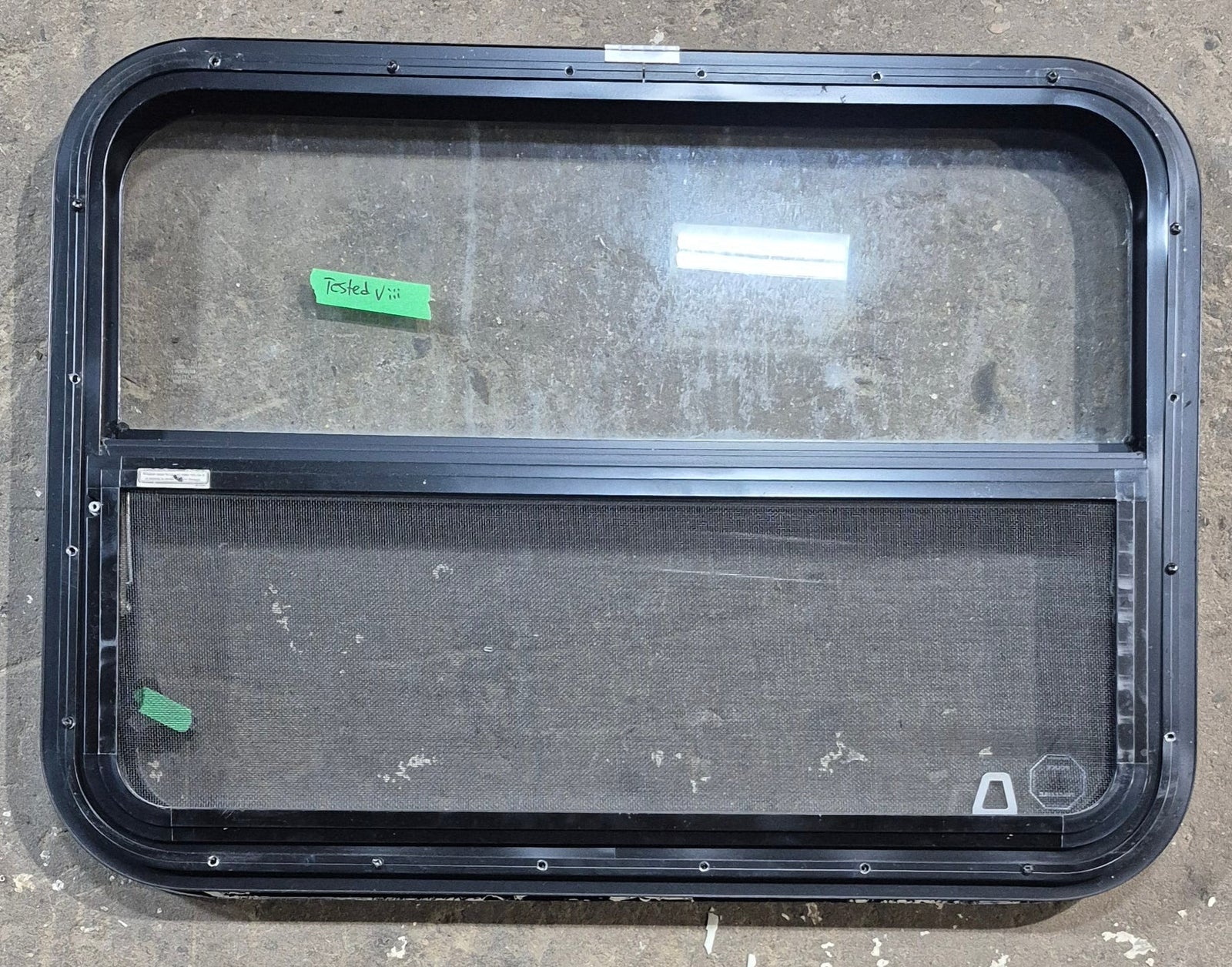Used Black Radius Opening Window : 29 1/4