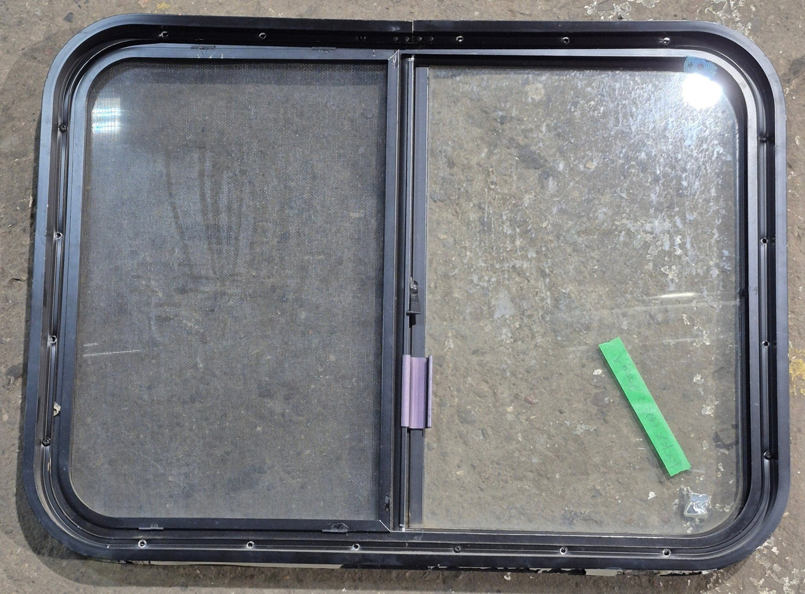Used Black Radius Opening Window : 29 1/4