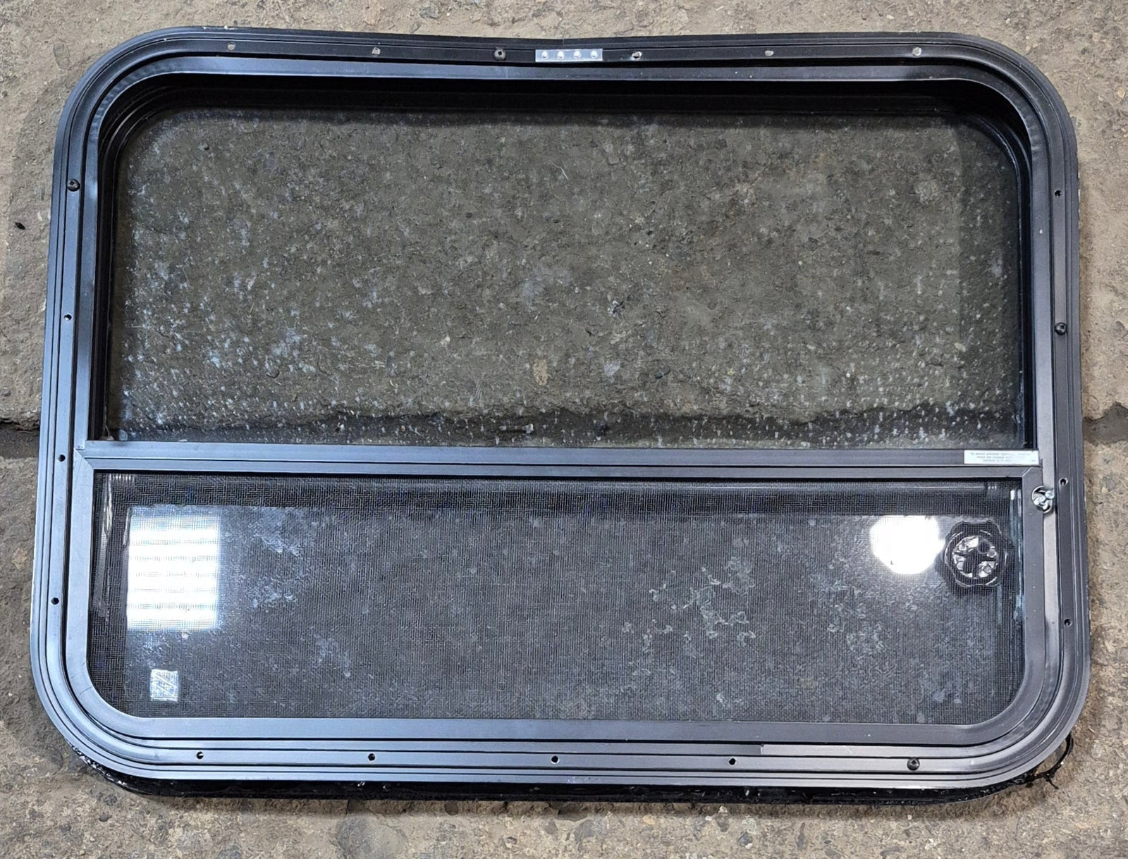 Used Black Radius Opening Window : 29 3/4