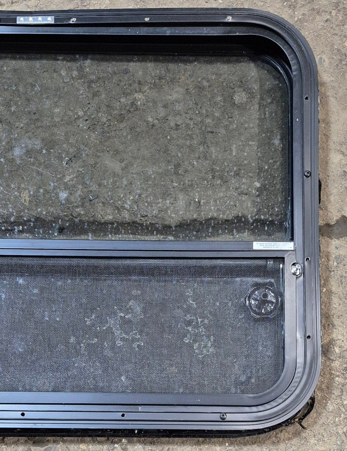 Used Black Radius Opening Window : 29 3/4