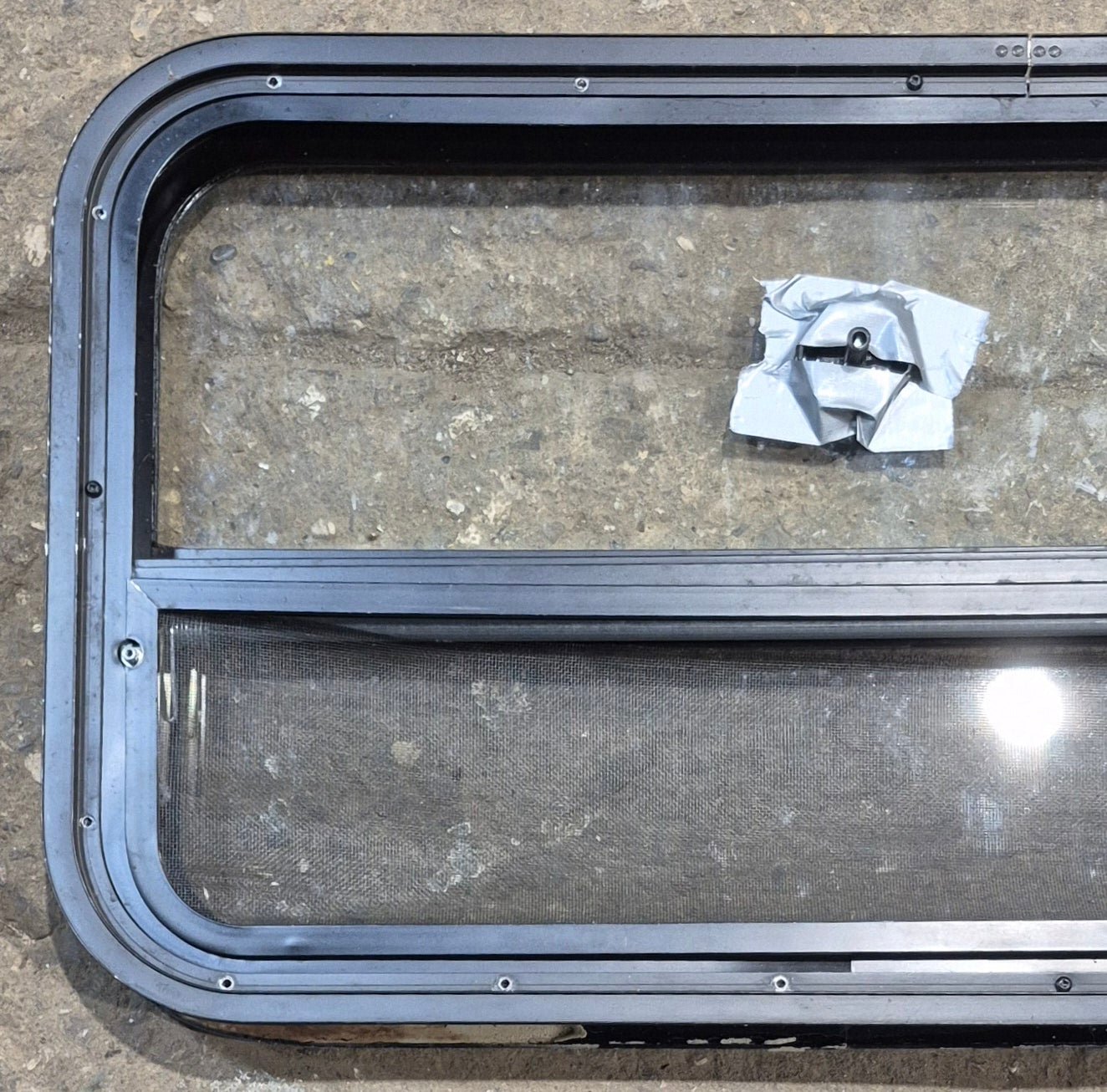 Used Black Radius Opening Window : 35 1/2