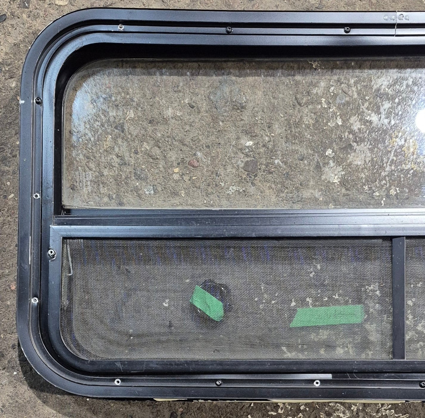 Used Black Radius Opening Window : 35 1/2