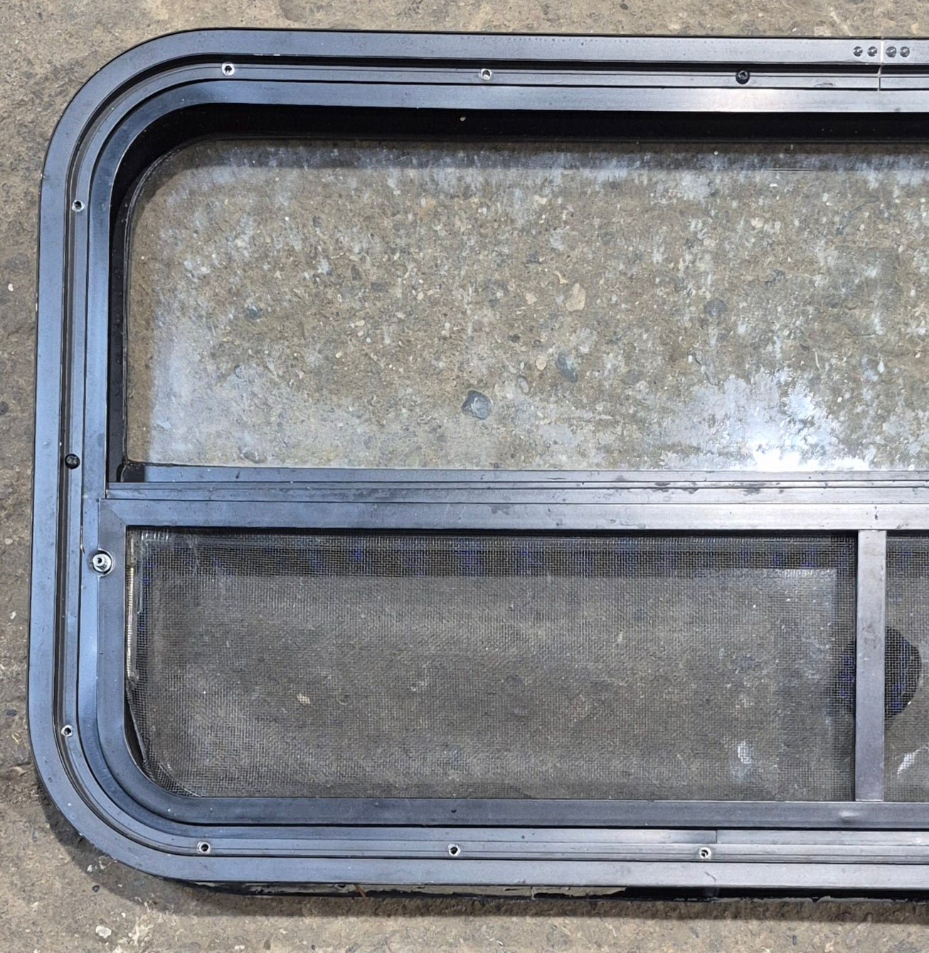 Used Black Radius Opening Window : 35 1/2