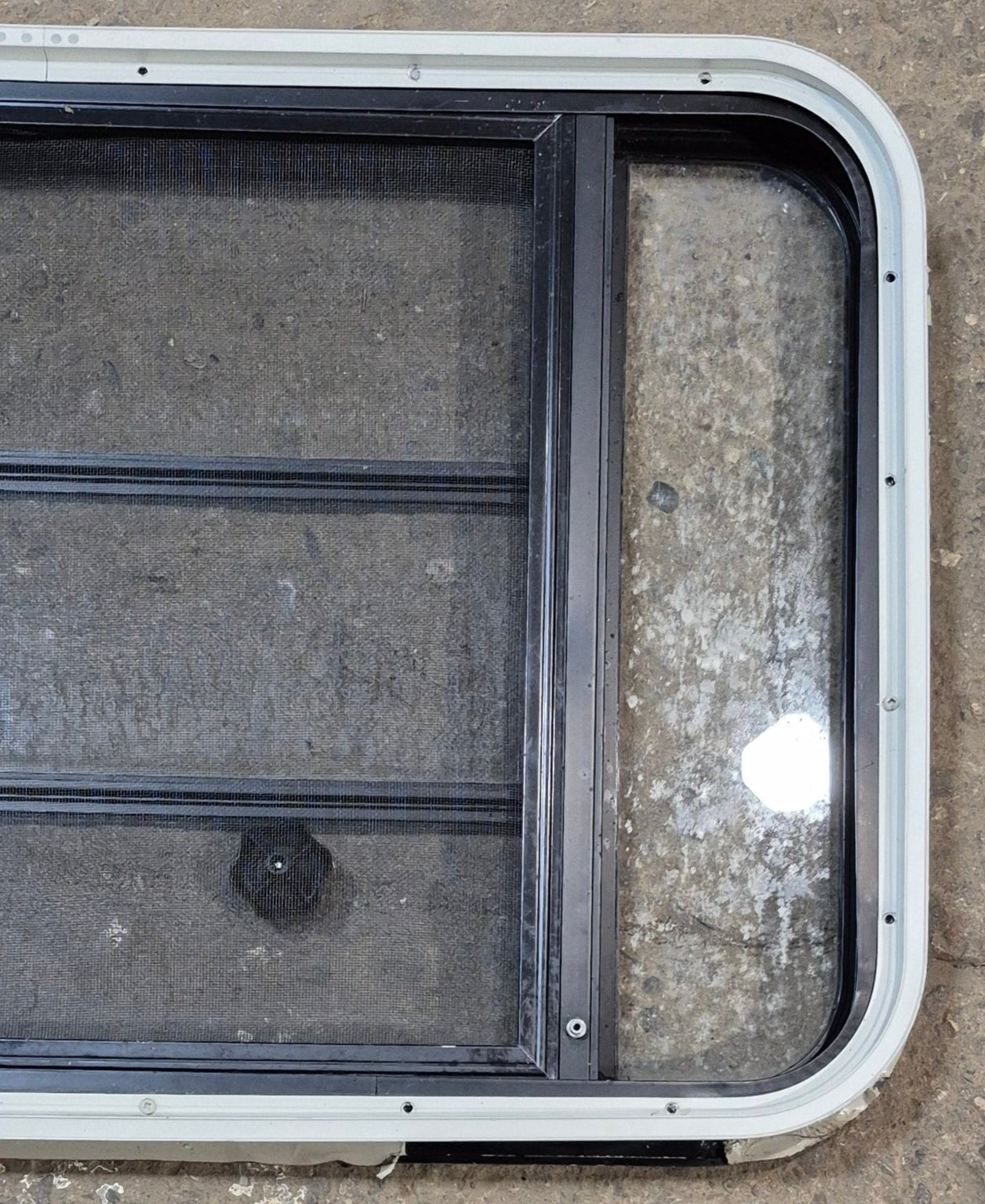 Used Black Radius Opening Window : 35 1/2