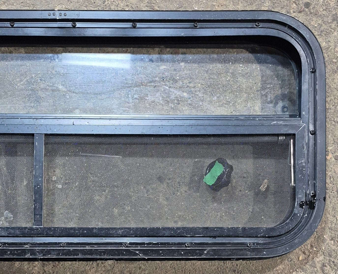 Used Black Radius Opening Window : 35 1/4