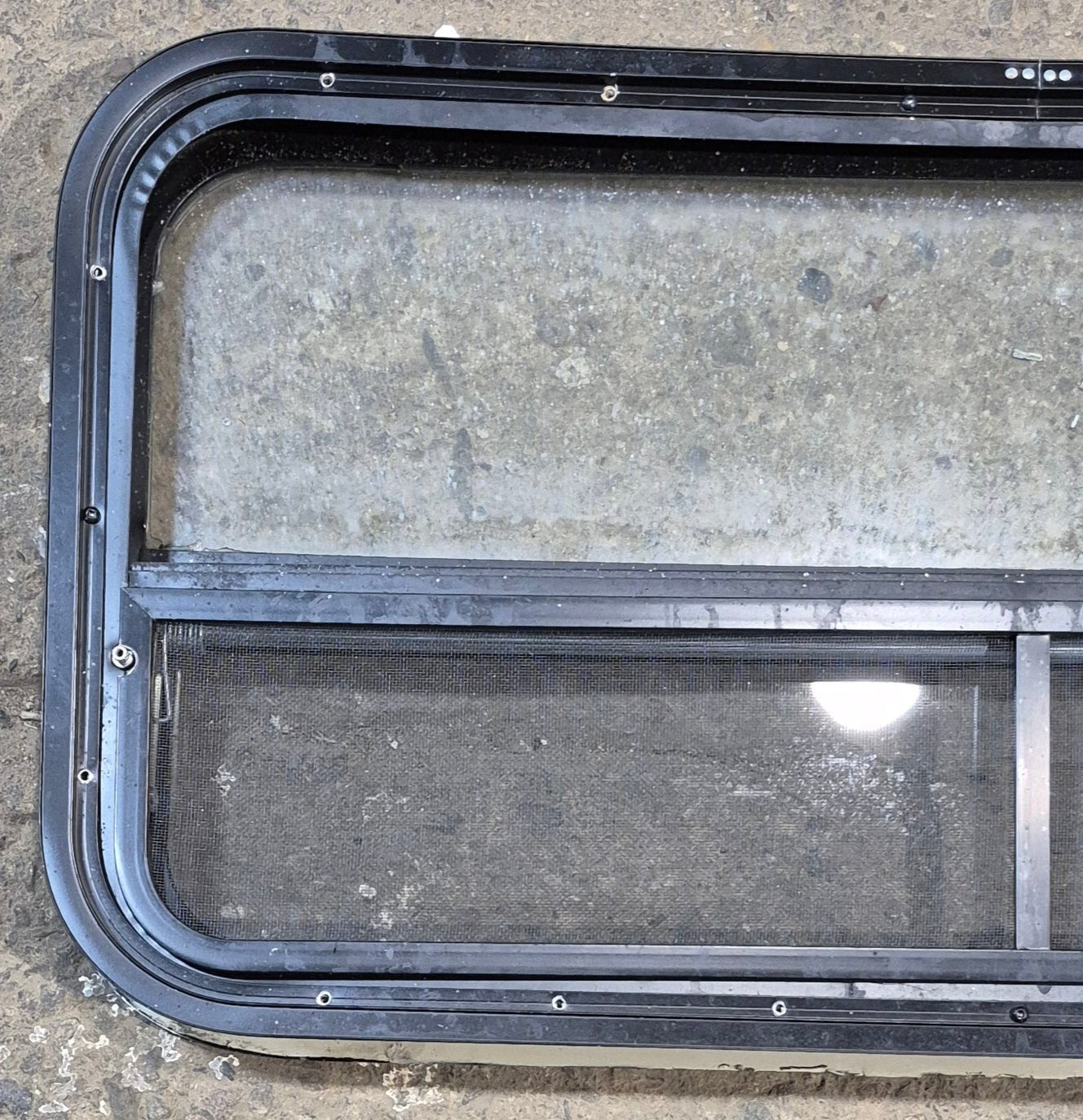 Used Black Radius Opening Window : 35 1/4