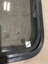 Used Black Radius Opening Window : 36 1/2" W x 22" H x 1 7/8" - Young Farts RV Parts