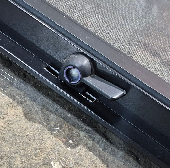 Used Black Radius Opening Window : 36 1/4" W x 29 3/4" H x 1 3/4" - Young Farts RV Parts
