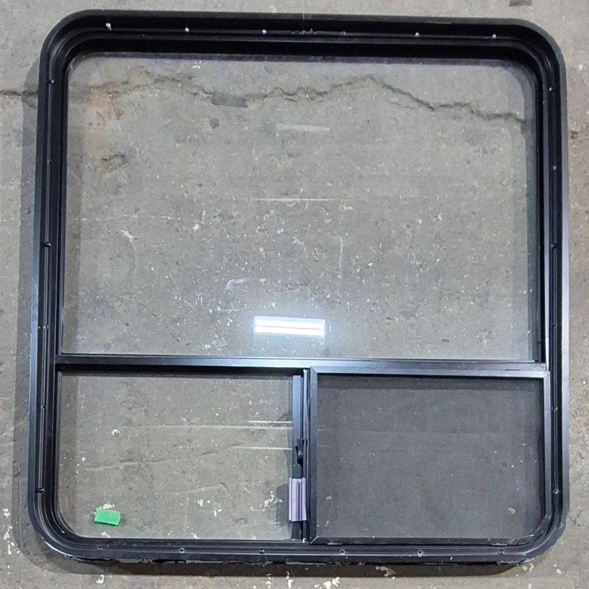 Used Black Radius Opening Window - 36 X 38 X 1.75 - Young Farts RV Parts