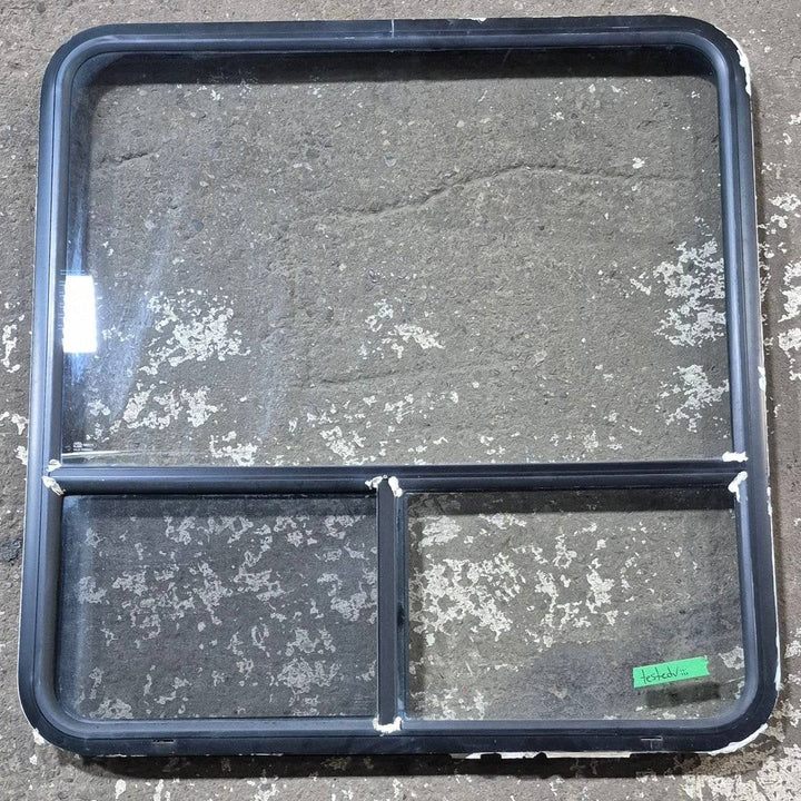 Used Black Radius Opening Window - 36.25 X 37.75 X 1.75 - Young Farts RV Parts