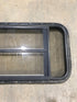 Used Black Radius Opening Window : 37" W x 19 1/4" H x 1 1/4" - Young Farts RV Parts