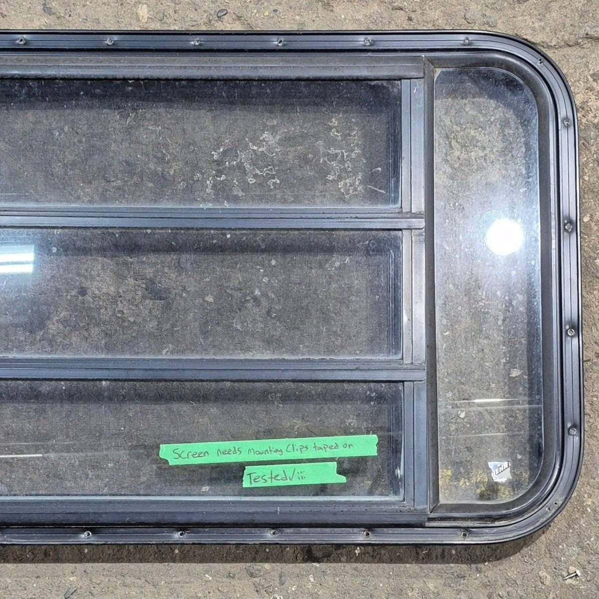 Used Black Radius Opening Window - 41.625 X 21.875 X 1.625 - Young Farts RV Parts