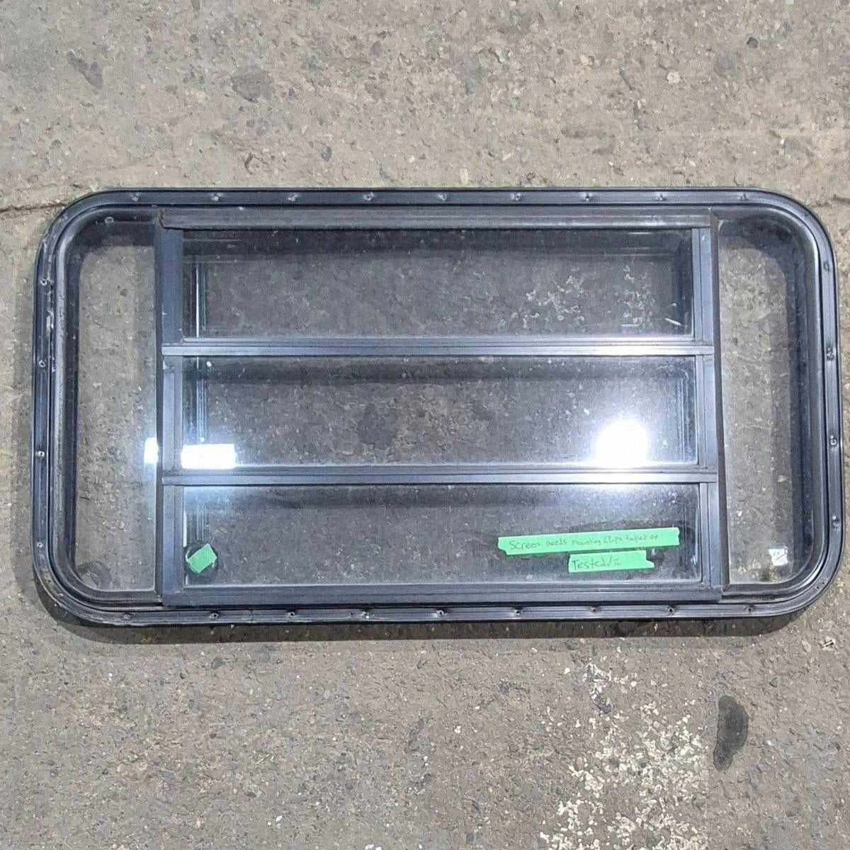 Used Black Radius Opening Window - 41.625 X 21.875 X 1.625 - Young Farts RV Parts