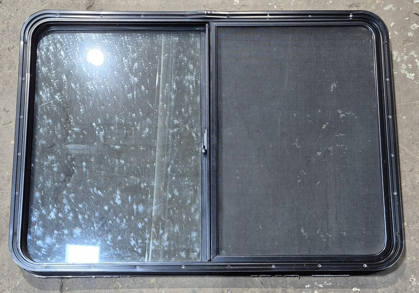 Used Black Radius Opening Window : 42 1/2