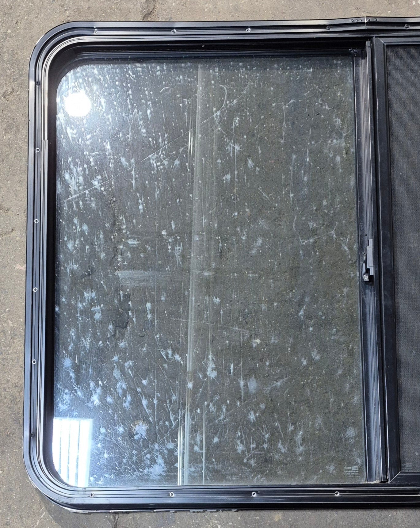 Used Black Radius Opening Window : 42 1/2