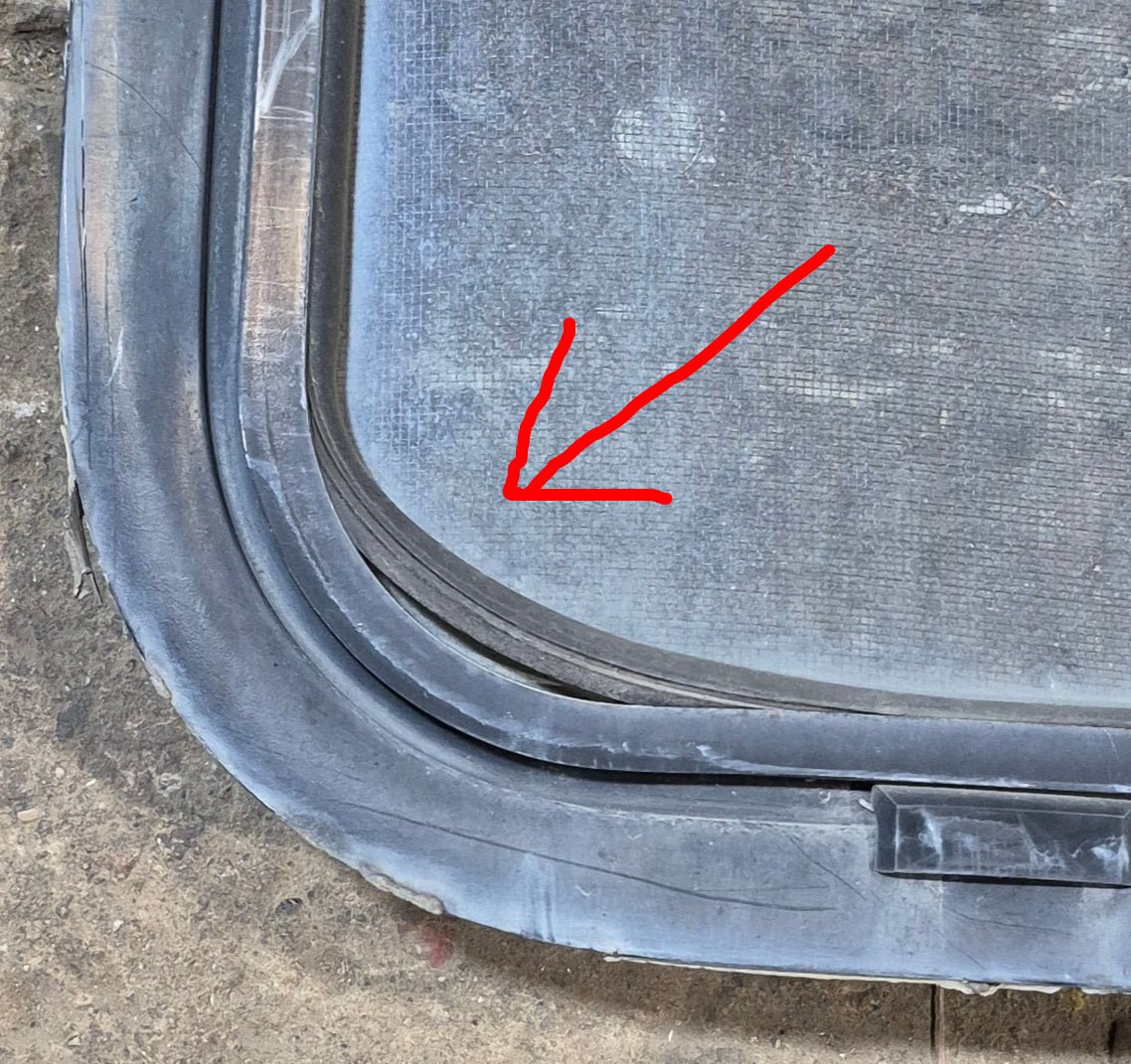 Used Black Radius Opening Window : 42 1/4