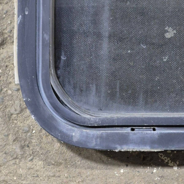 Used Black Radius Opening Window - 42 X 11 3/4 X 2 - Young Farts RV Parts