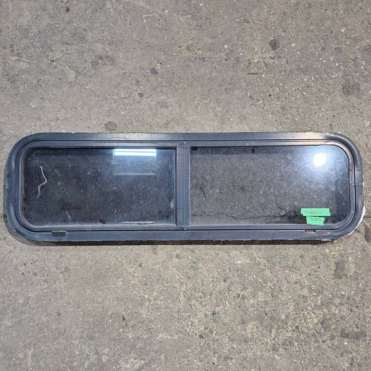 Used Black Radius Opening Window - 42 X 11.75 X 2 - Young Farts RV Parts