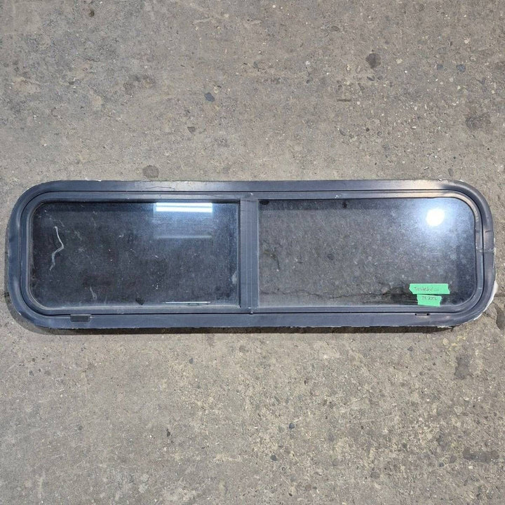 Used Black Radius Opening Window - 42 X 11.75 X 2 - Young Farts RV Parts