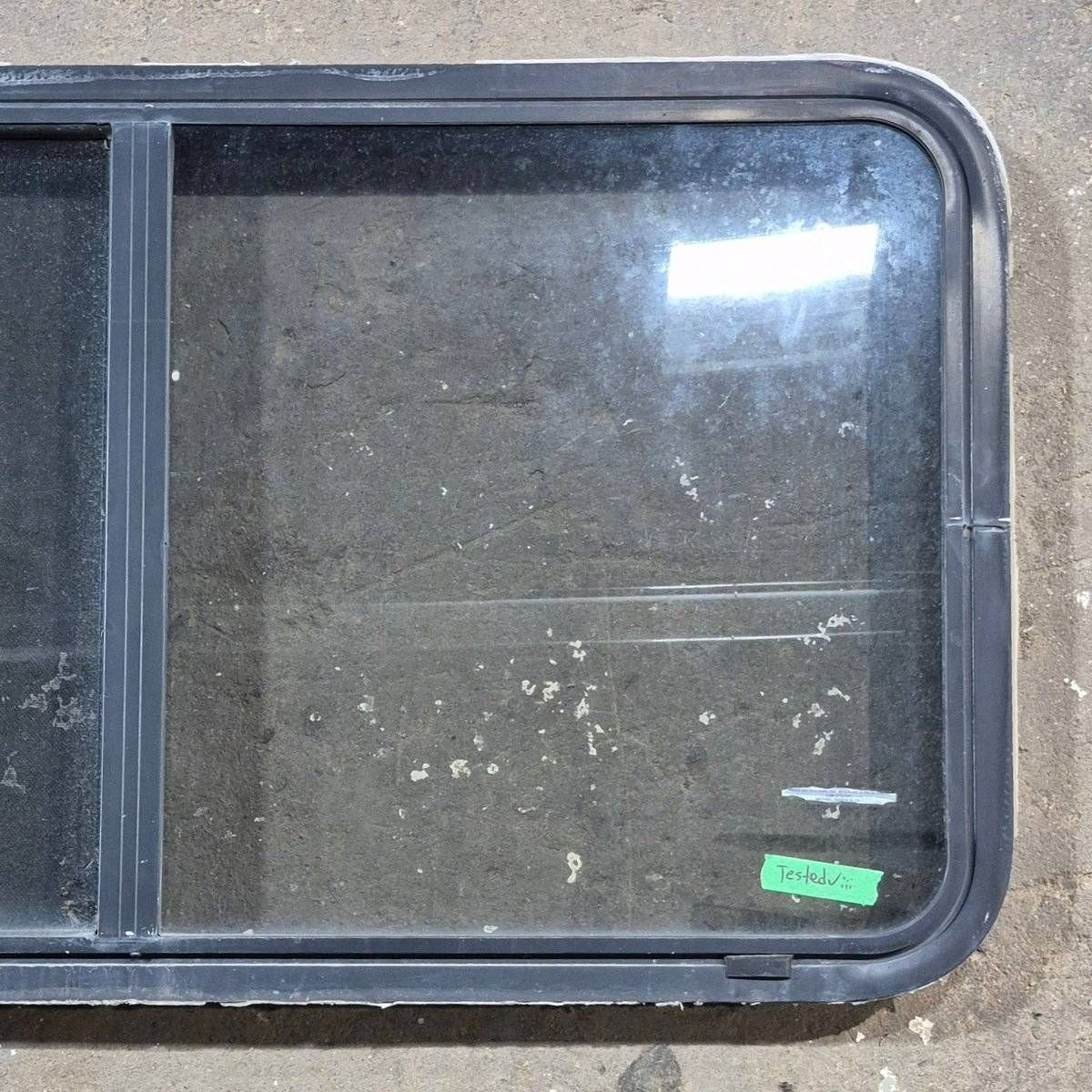 Used Black Radius Opening Window - 44 1/4 X 23 3/4 X 2 - Young Farts RV Parts