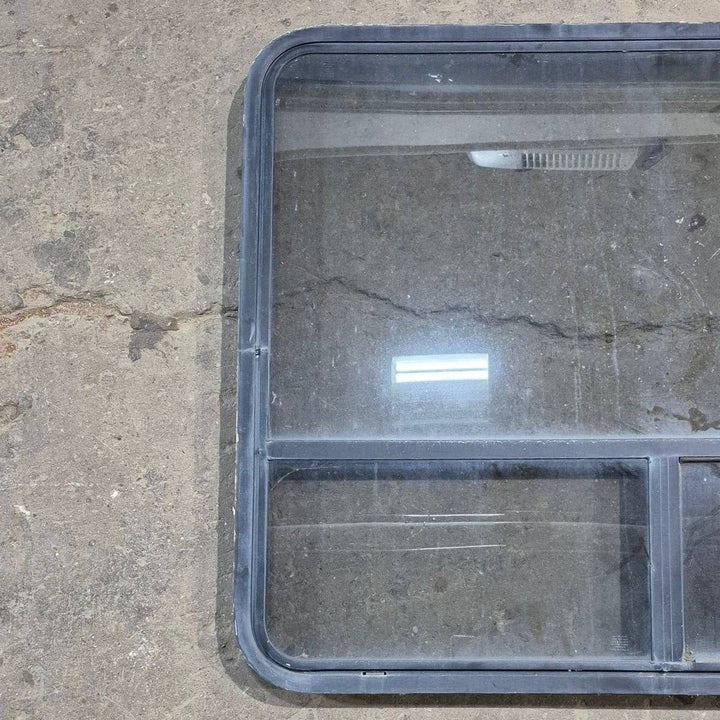 Used Black Radius Opening Window - 44.25 X 35.5 X 1.875 - Young Farts RV Parts