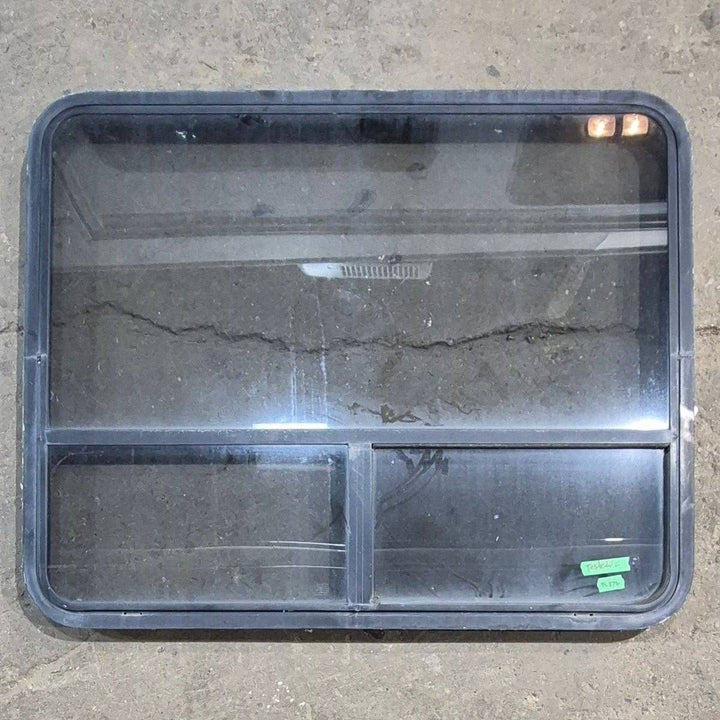 Used Black Radius Opening Window - 44.25 X 35.5 X 1.875 - Young Farts RV Parts