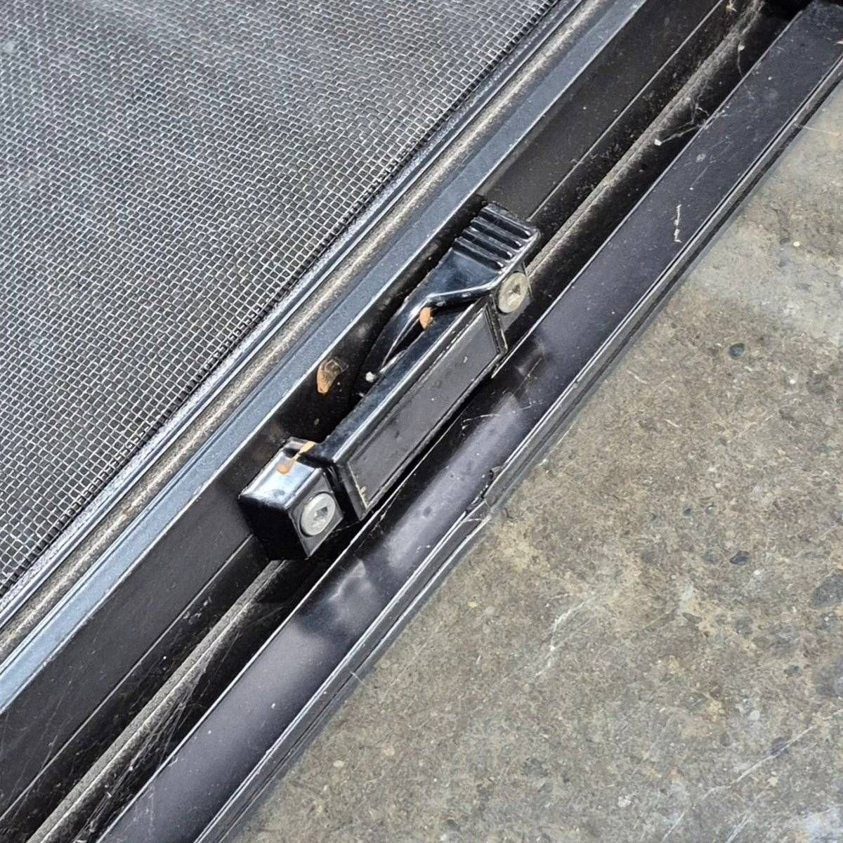 Used Black Radius Opening Window - 44.25 X 35.5 X 1.875 - Young Farts RV Parts