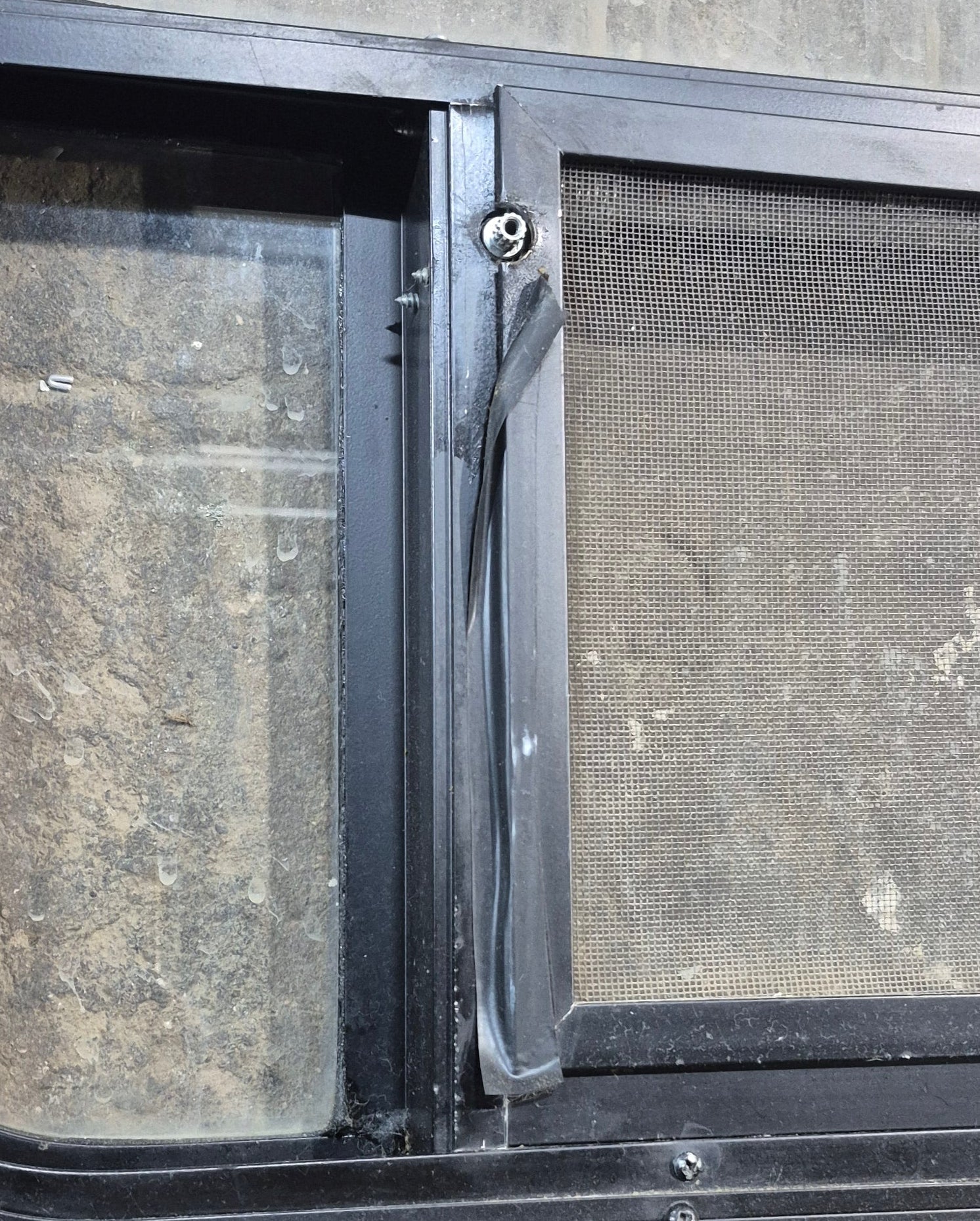 Used Black Radius Opening Window : 45 1/4