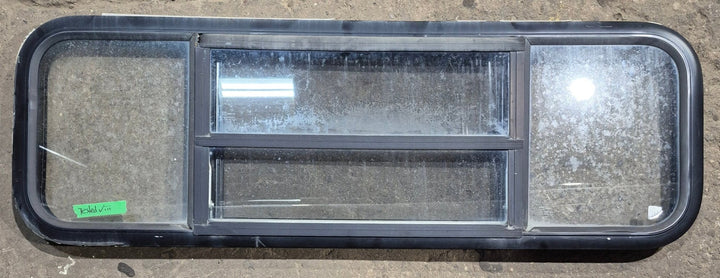 Used Black Radius Opening Window : 47 1/2" W x 14 3/4" H x 1 3/4" D - Young Farts RV Parts