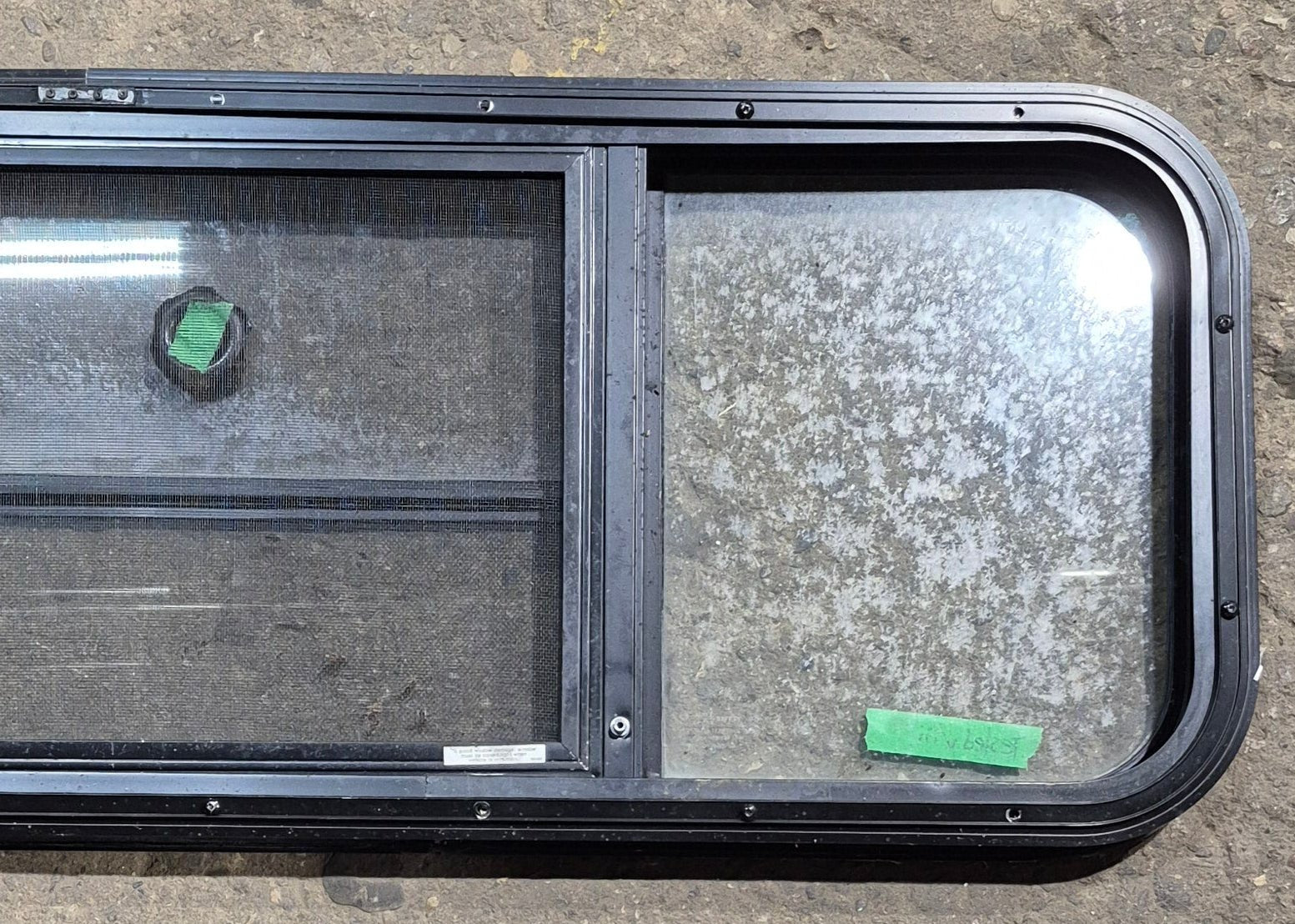 Used Black Radius Opening Window : 47 1/2