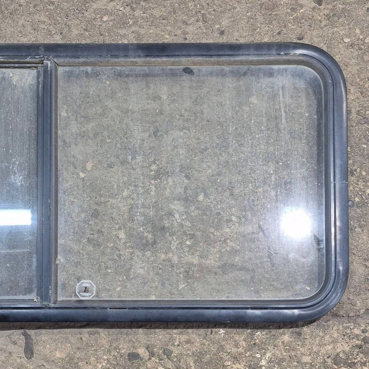 Used Black Radius Opening Window - 47 1/2 X 21 1/2 X 1 1/4 - Young Farts RV Parts