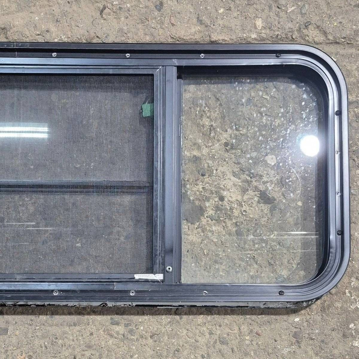 Used Black Radius Opening Window - 47.5 X 17.5 X 1.875 - Young Farts RV Parts